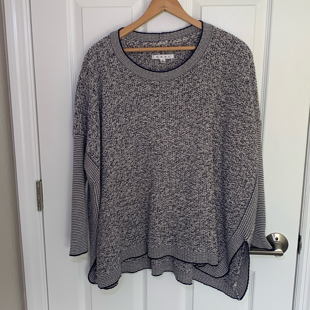 Vintage Cabi Port of Call navy blue oversized boxy sweater size medium